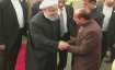 Iran President Hassan Rouhani arrives in Hyderabad