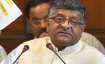 Ravi Shankar Prasad addressing a press conference at