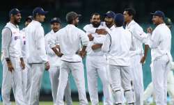 Indian cricket team during the second warm-up game against