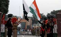 india pak flags