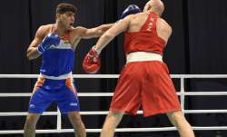Sanjeet in action during his win over 5 time Asian