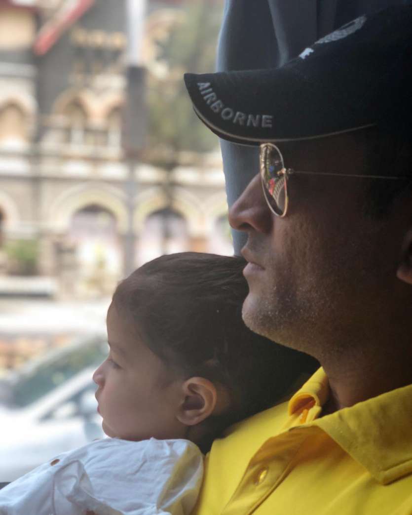 A couple of days ago, Ziva's Instagram account shared a picture showing the baby girl in daddy MS Dhoni's lap. The caption reads, 