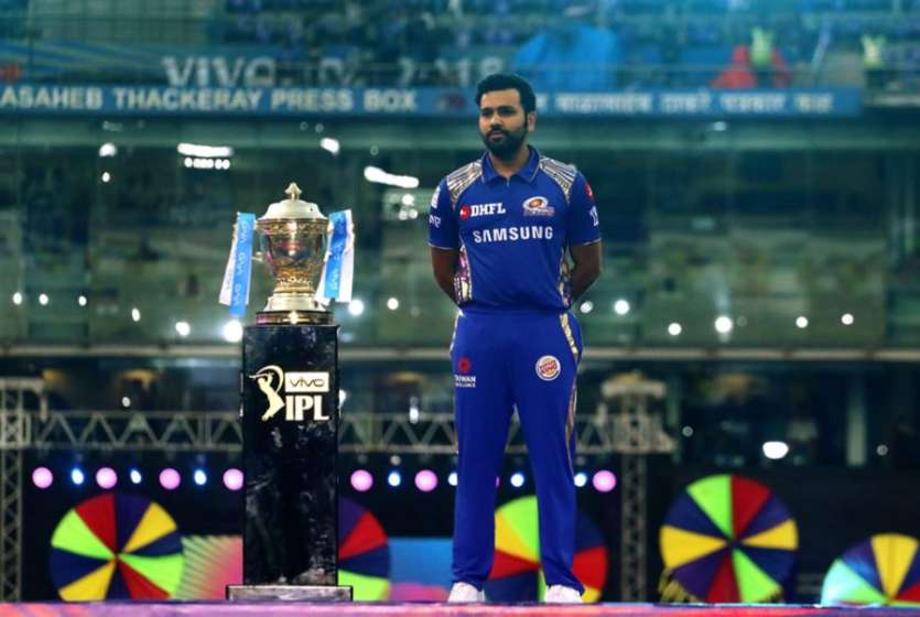 Three-time champion Mumbai Indian's captain Rohit Sharma was present to unveil the IPL trophy at the opening ceremony. Rohit has led Mumbai on three different occasions to lift the trophy under his guidance as he his team takes on arch-rivals Chennai Super Kings in the opener.